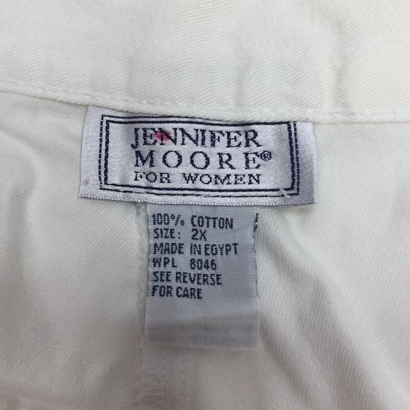 Jennifer Moore Women's White Shorts Casual Spring Summer Size 2X - Picture 9 of 9